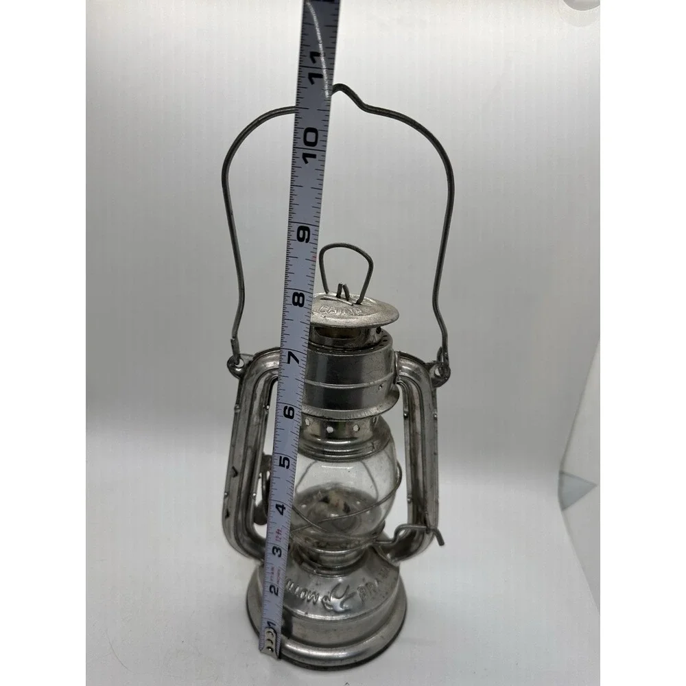 Vintage Swallow‎ Brand Kerosene Lantern Metal Oil Lamp Clear Glass